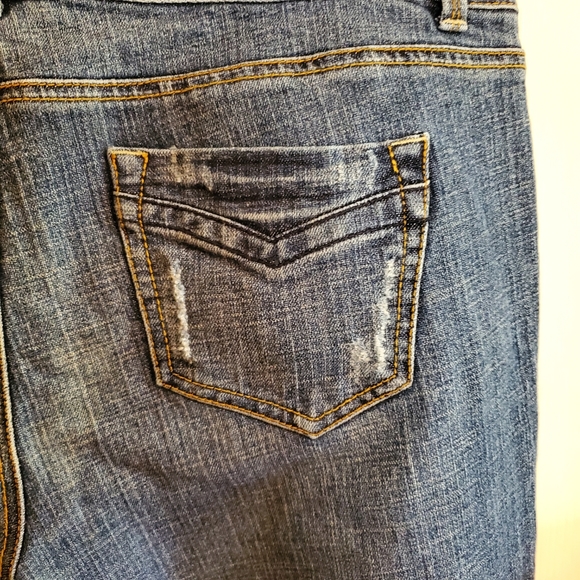 Lane Bryant Distressed Medium Wash Straight Leg Blue Jeans Size 1… - Picture 7 of 9